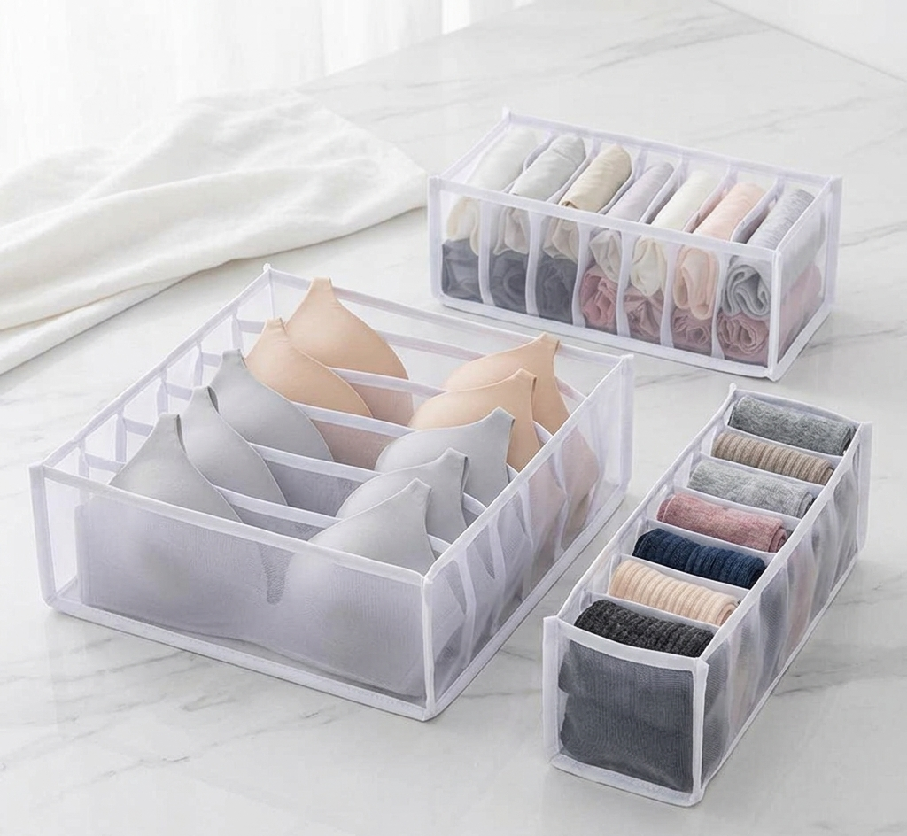 Set de Organizadores para Cajones – Ropa Interior (6 Piezas)