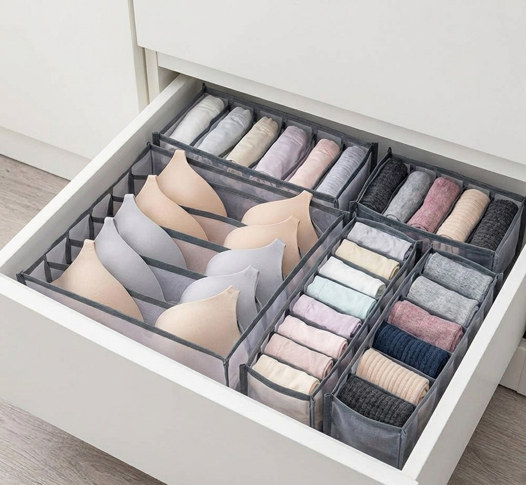 Set de Organizadores para Cajones – Ropa Interior (6 Piezas)
