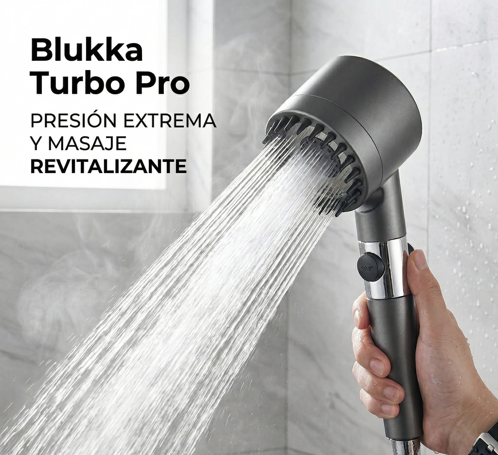 BLUKKA TURBO PRO: La ducha táctica de alta presión con masaje capilar