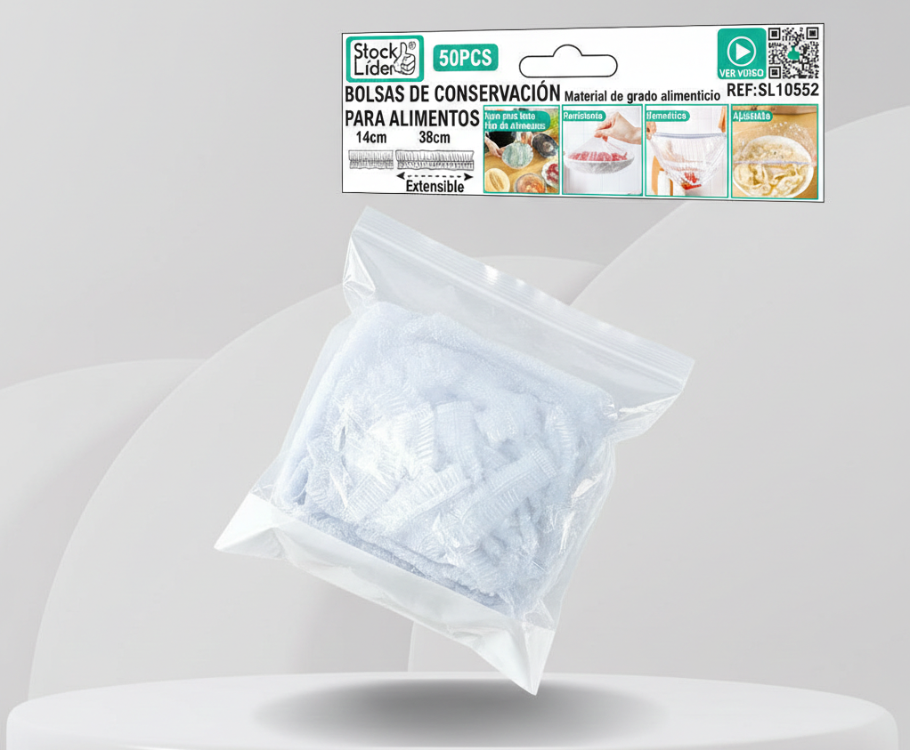 Bolsas Flexi-Covers – El cierre hermético que se adapta a todo (Pack 50 unid.)