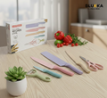 Juego de Cuchillos Premium Pastel – Edición Chef 6 Piezas