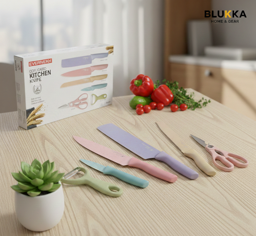Juego de Cuchillos Premium Pastel – Edición Chef 6 Piezas