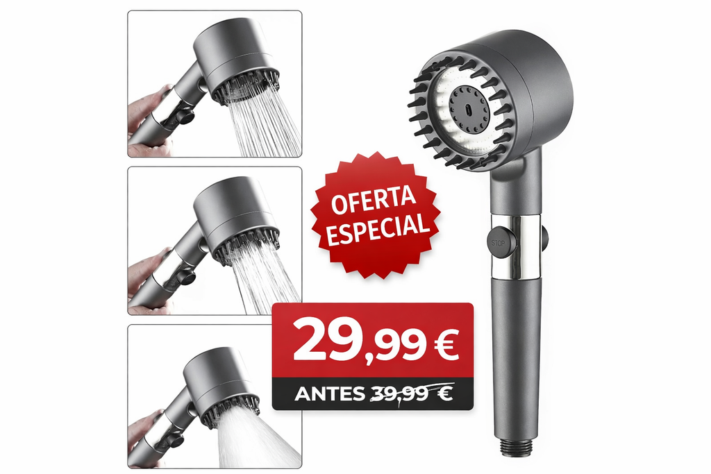Cabezal de Ducha Turbo de Alta Presión – Ducha Eficiente y Revitalizante