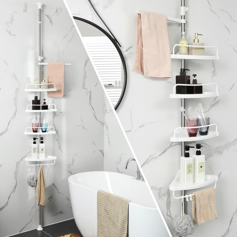Estantería extensible para baño