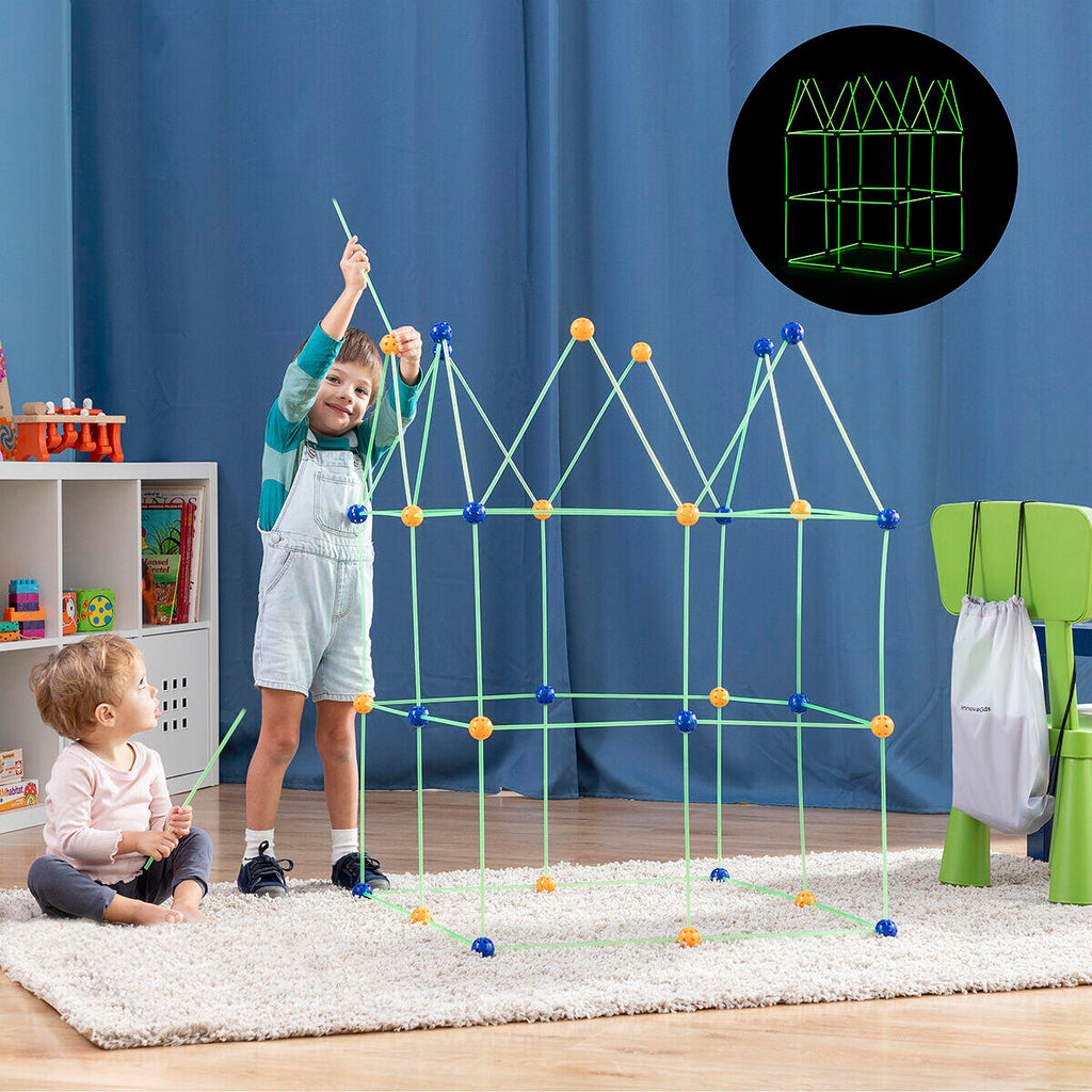 Archikitt – Kit de Construcción de Fuertes para Niños 85 Piezas Fluorescentes