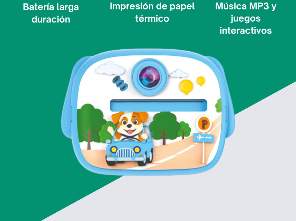 Cámara Infantil con Impresora Térmica Instantánea y Juegos