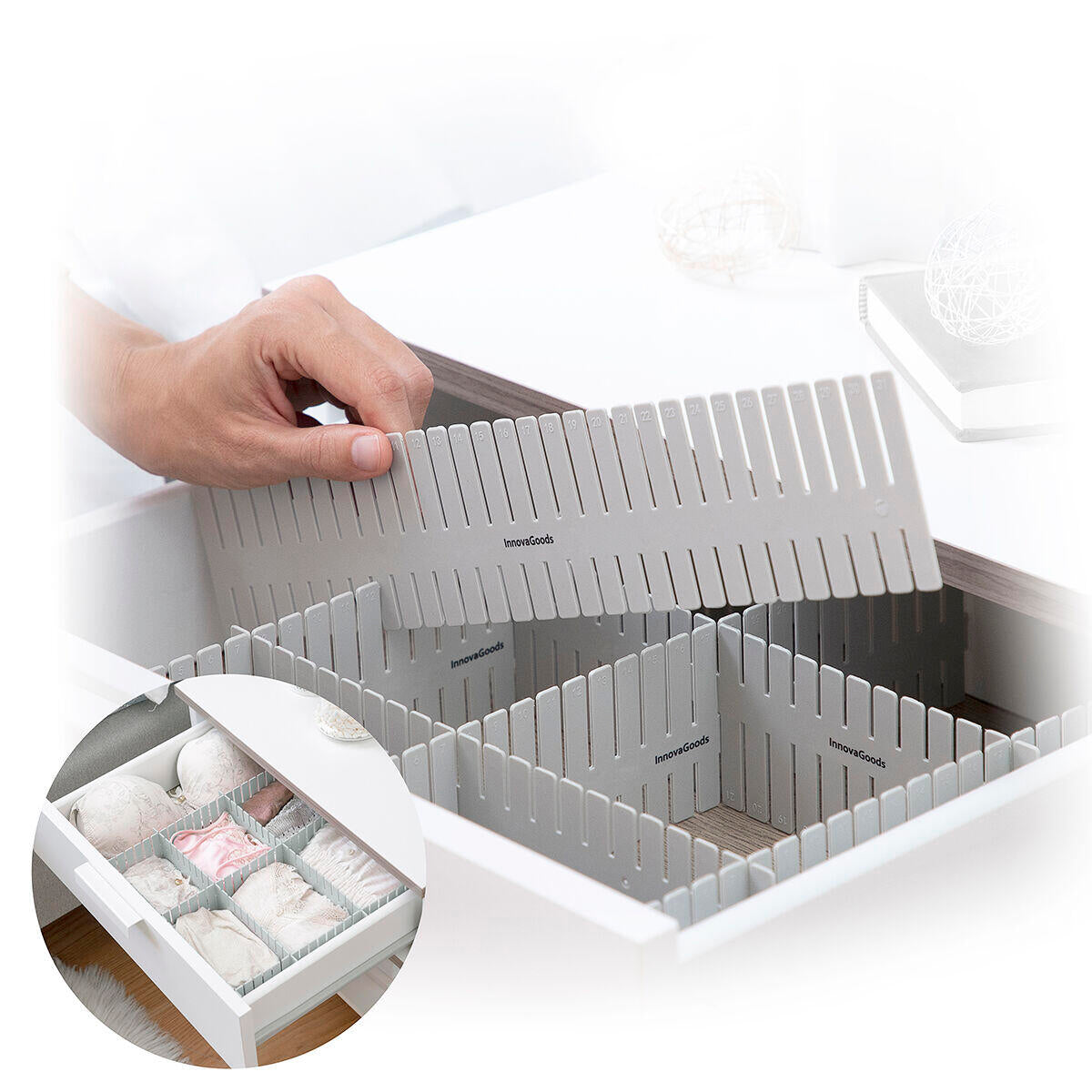 Organizador de Cajones Ajustable Condor (16 Piezas) – Divisores Recortables