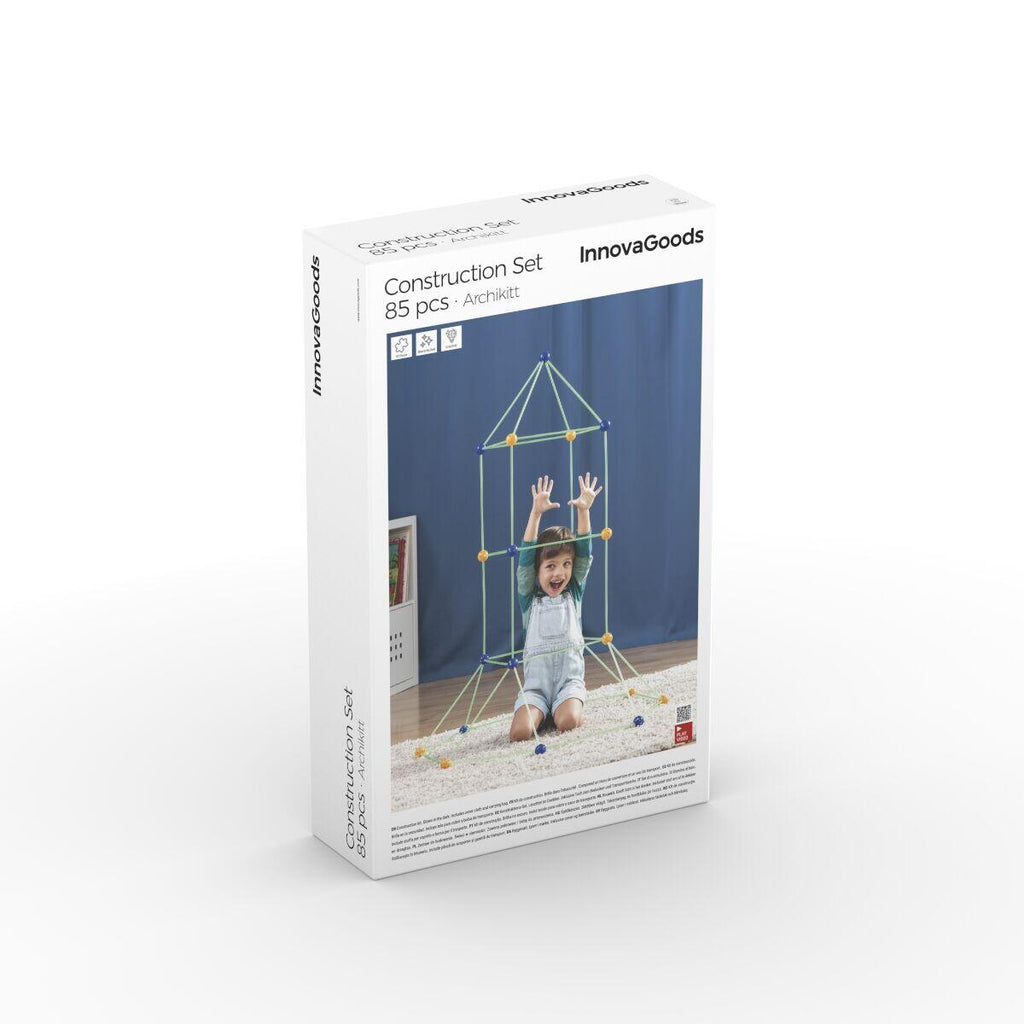 Archikitt – Kit de Construcción de Fuertes para Niños 85 Piezas Fluorescentes
