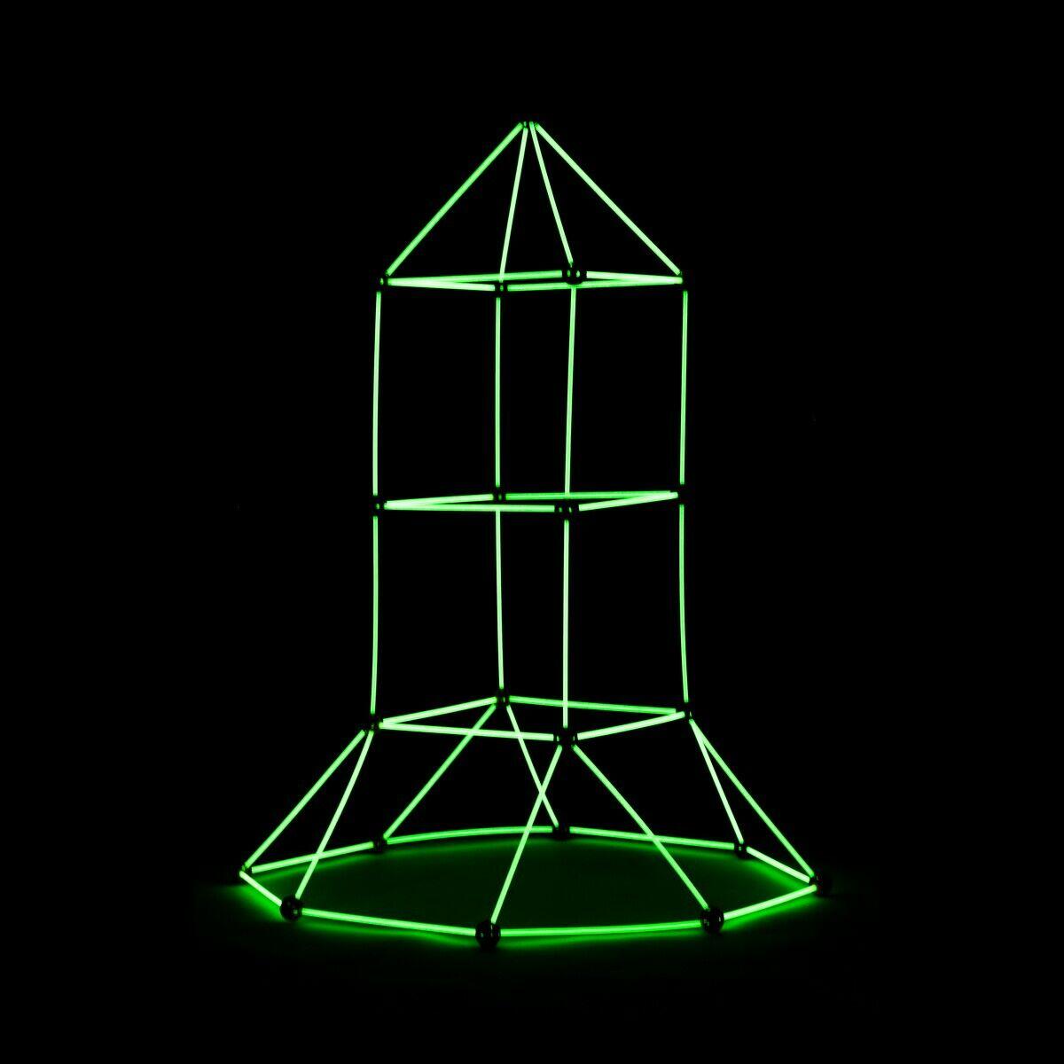 Archikitt – Kit de Construcción de Fuertes para Niños 85 Piezas Fluorescentes
