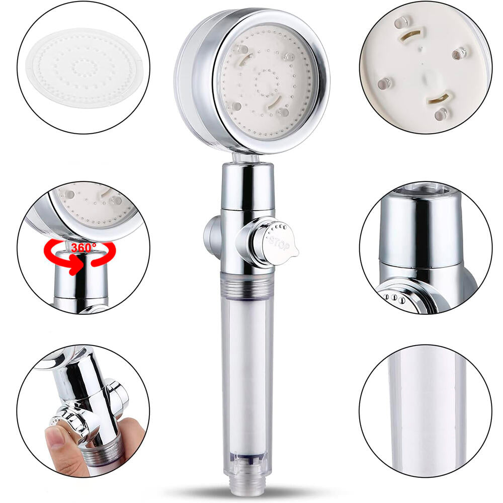 Pack Cabezal de Ducha Con Luz Led + Set Cepillo