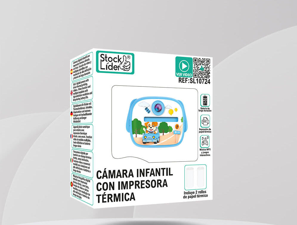 Cámara Infantil con Impresora Térmica Instantánea y Juegos