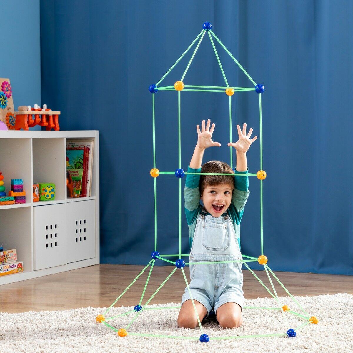 Archikitt – Kit de Construcción de Fuertes para Niños 85 Piezas Fluorescentes