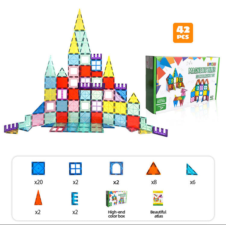 Bloques Magnéticos 3D para Niños – 42 Piezas Creativas