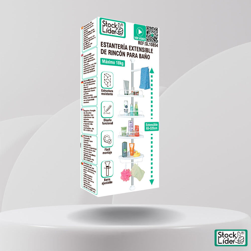 Estantería extensible para baño